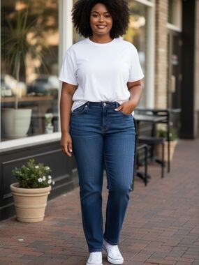 American Eagle Women’s Size 20 Curvy Straight Stretch Jeans Medium Wash
